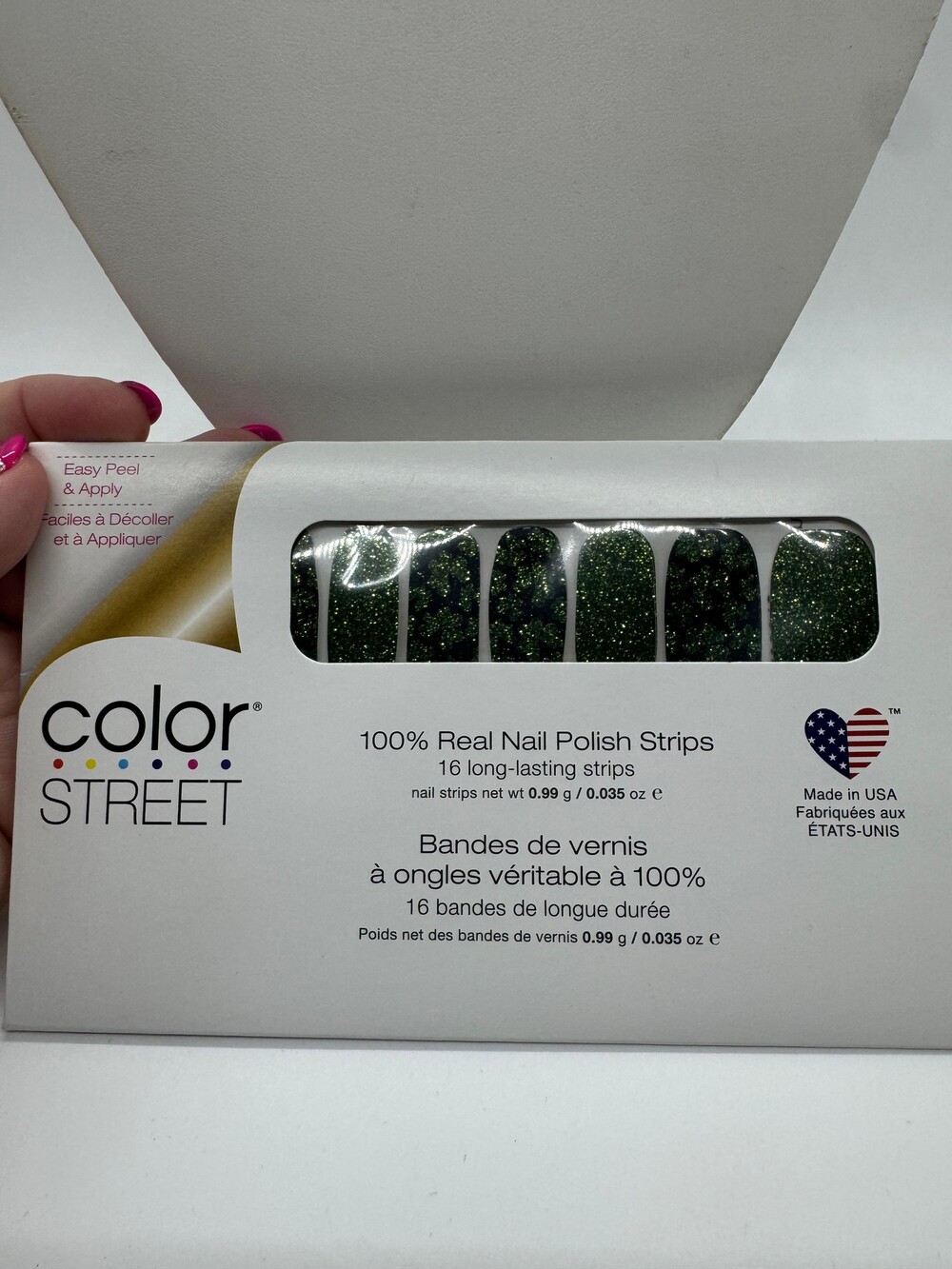 Color Street Shamrockin' and Rollin' Green Glitter Nail Polish Strips